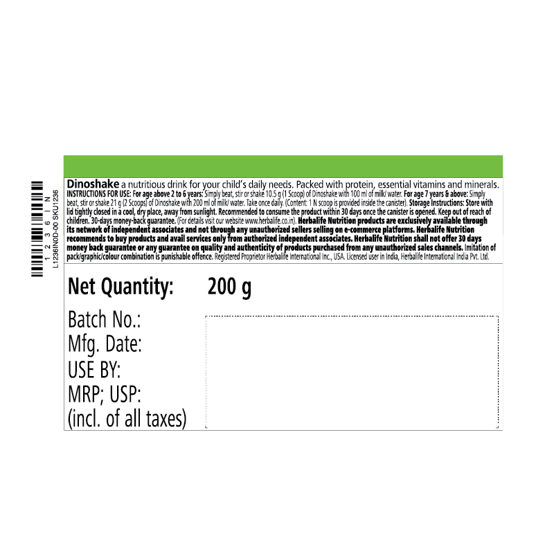 Dinoshake nutritional children’s drink mix - Strawberry flavour - Image 3