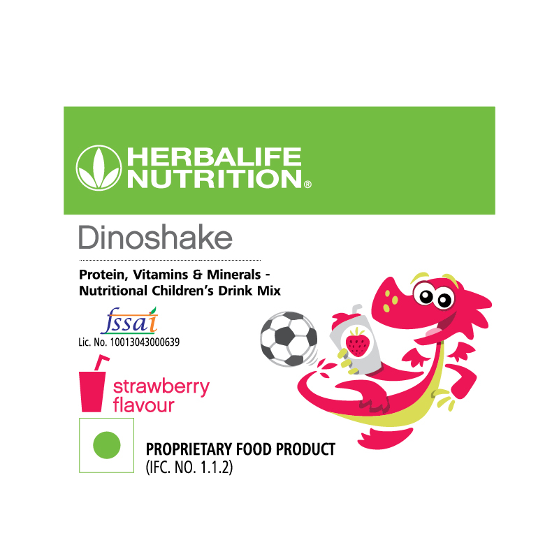 Dinoshake nutritional children’s drink mix - Strawberry flavour - Image 2