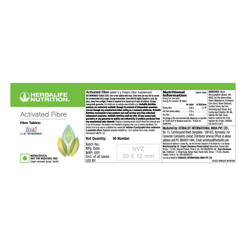 Activated Fibre 90 Tablets - Image 2